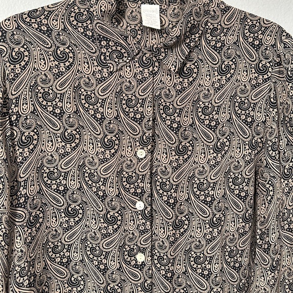 Vintage Land’s End Silk Shirt 80s 90s style size 8 - Picture 6 of 16